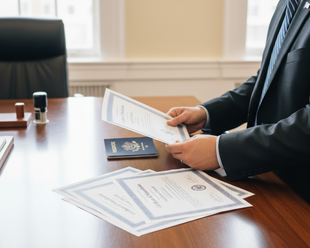 naturalization documents in process