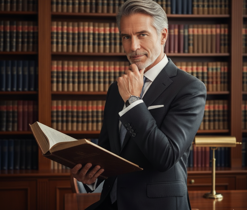 lawyer josefson in the library